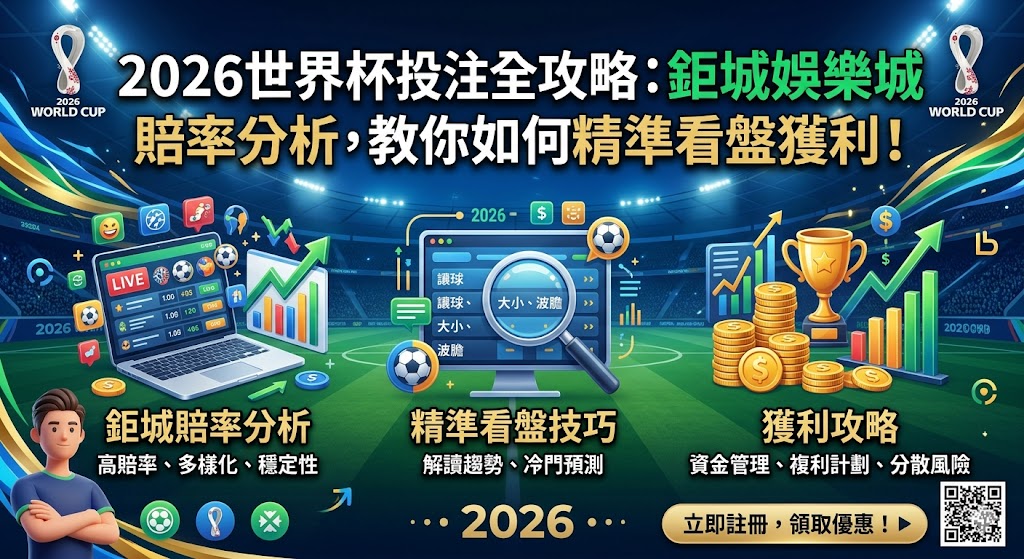 2026世界杯投注全攻略：鉅城娛樂城賠率分析，教你如何精準看盤獲利！